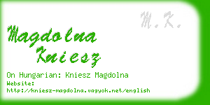 magdolna kniesz business card